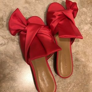 Pink Bow  Flat Sandals